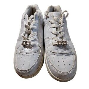 BABY PHAT Farm Womens Shoes‎ Sneakers Tennis Fashion White Gold Logo Size 7.5